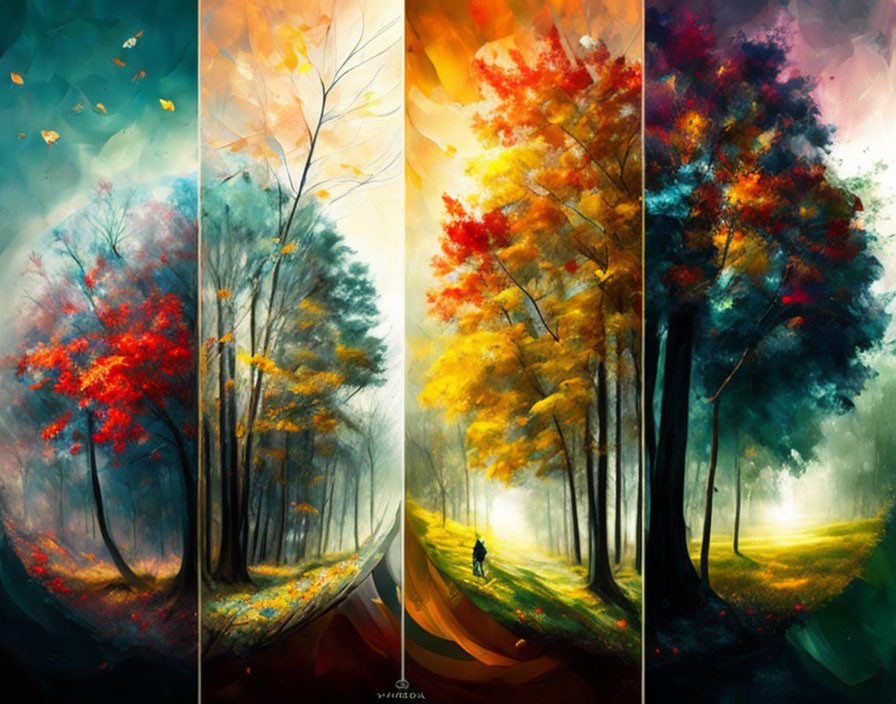 Picture Quadratriptych of the seasons...