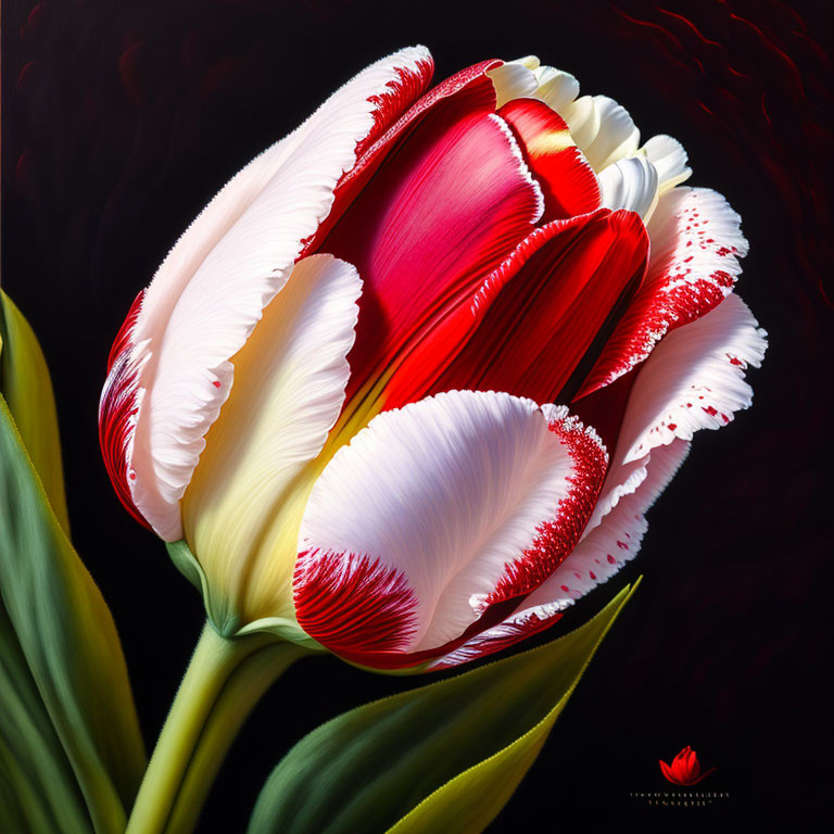 beautiful red-white, white-red tulip!