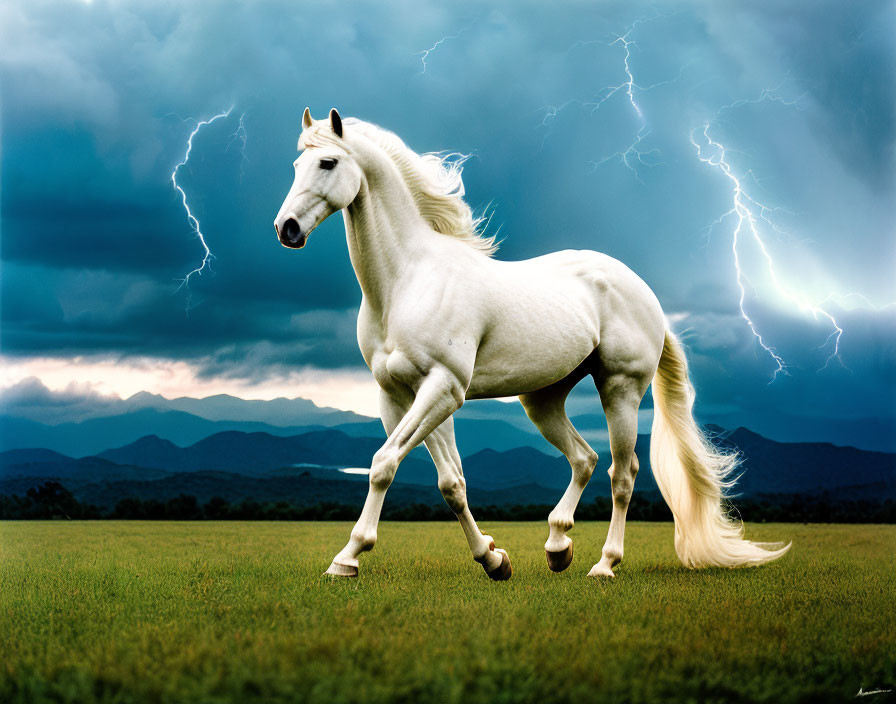  It came out of the sky, a white Pegasus Horse ...