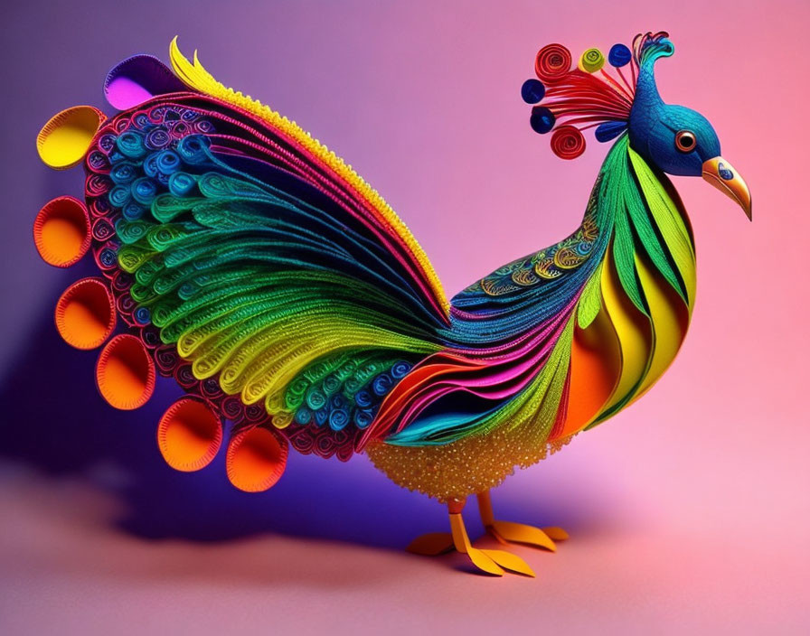 Origami peacock ...