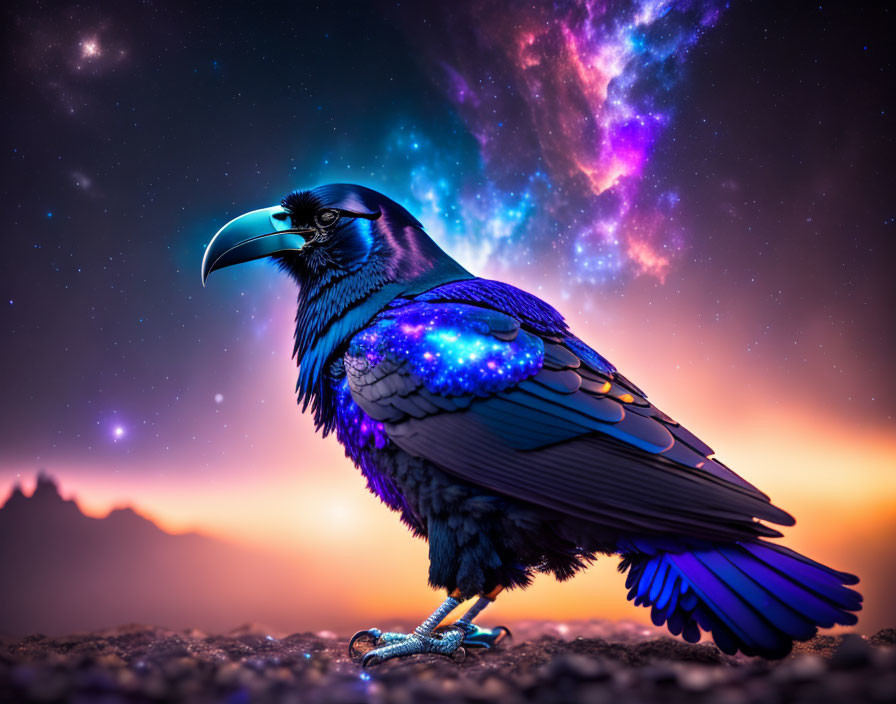 cosmic Raven, Crow, Cosmic, Galaxy...