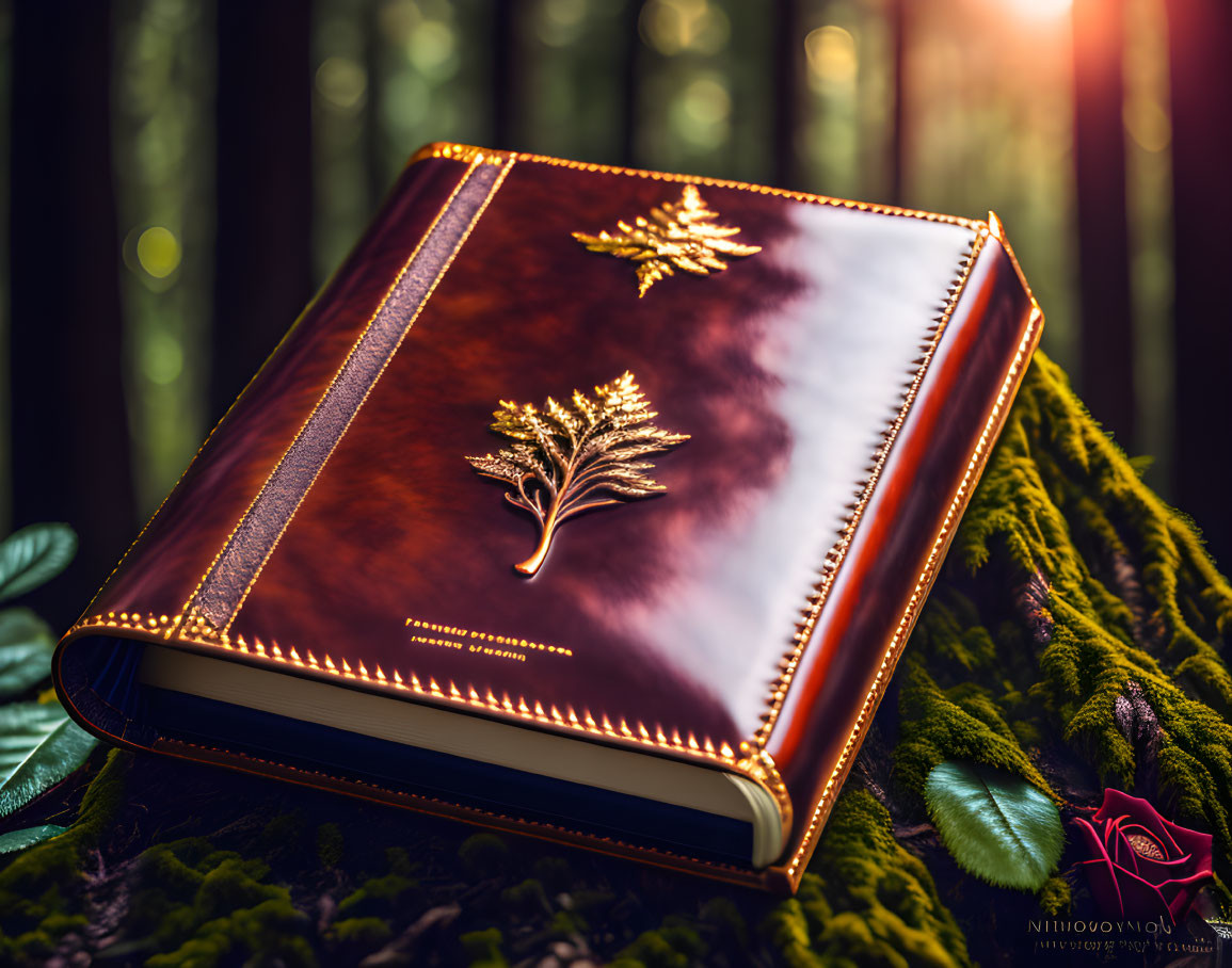 Book in a forest