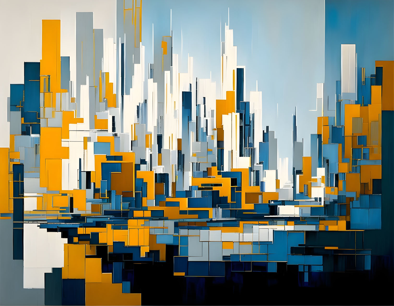 Soutl of A City semi-abstract painting that includ
