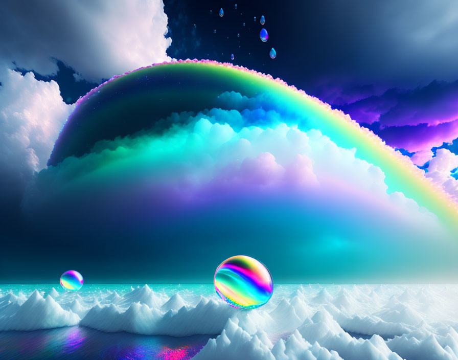 Rainbow bubbles 