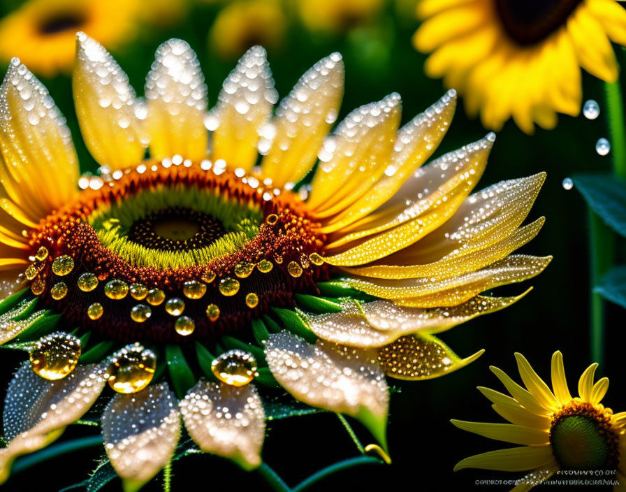 realistic dream of a sun flower 