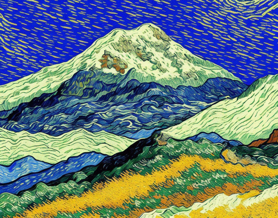 Mountain by Van Gogh  