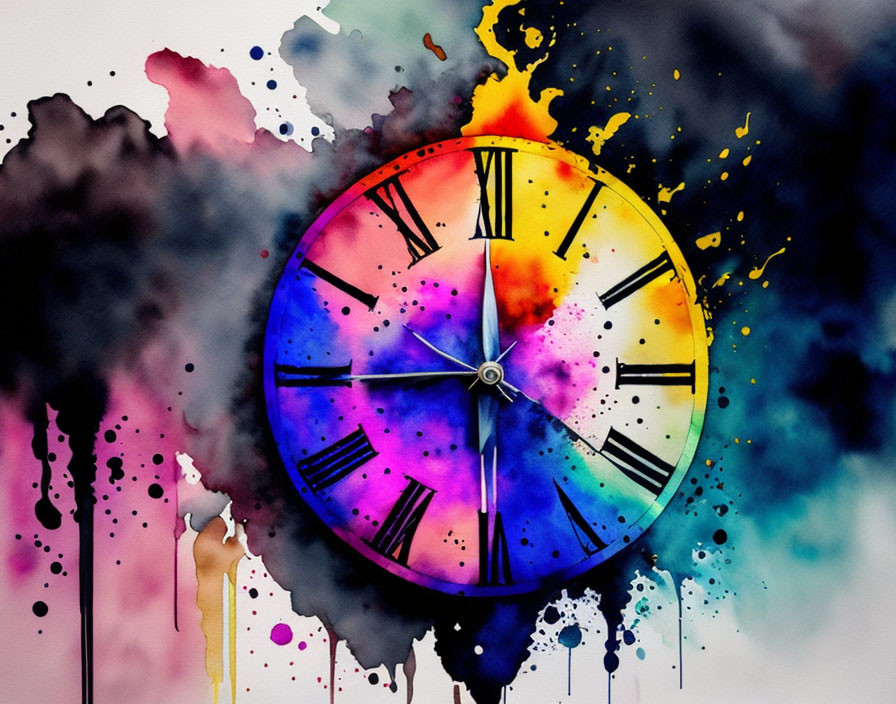 A colorful clock