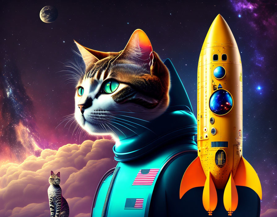 Cat and Rocket
