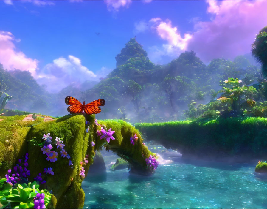 butterfly on fantasy planet