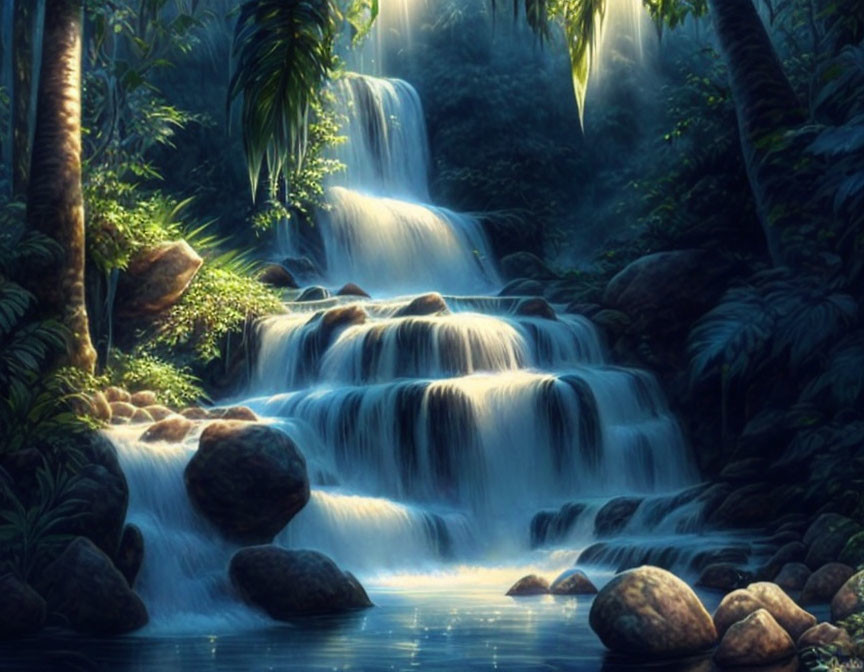 Waterfall jungle