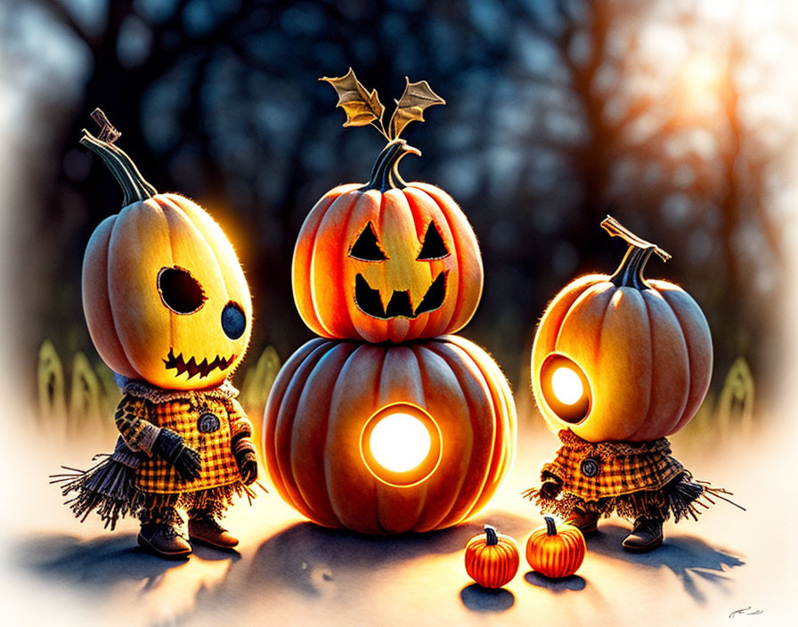 Pumpkin Scarecrows