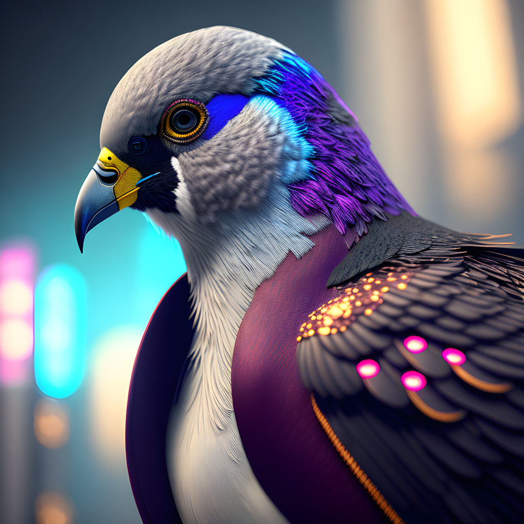 Cyberpunk Pigeon