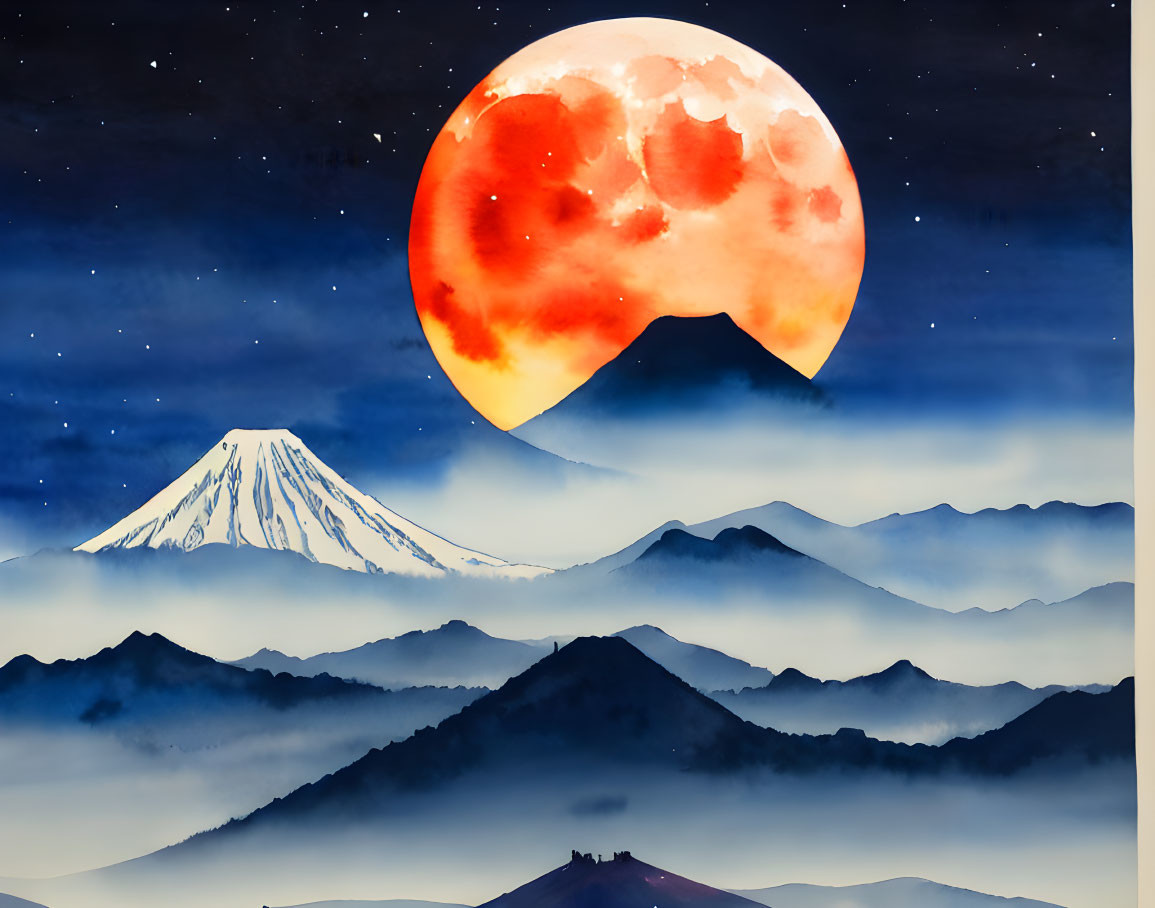 Moon and volcanoes