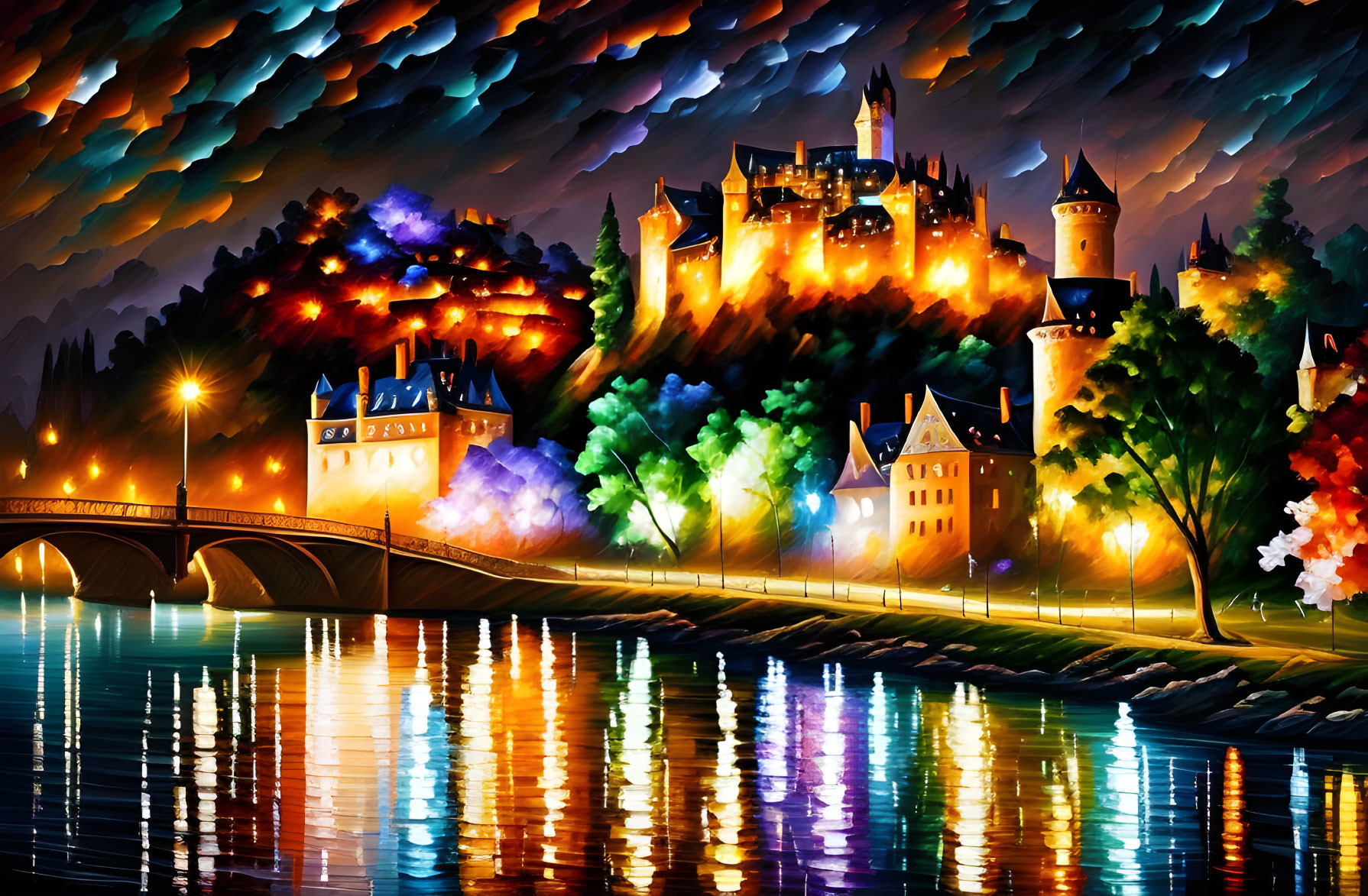 Castle by night