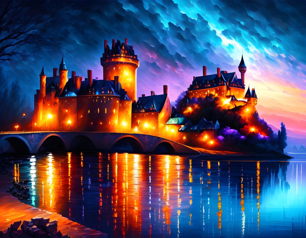 Castle by night 