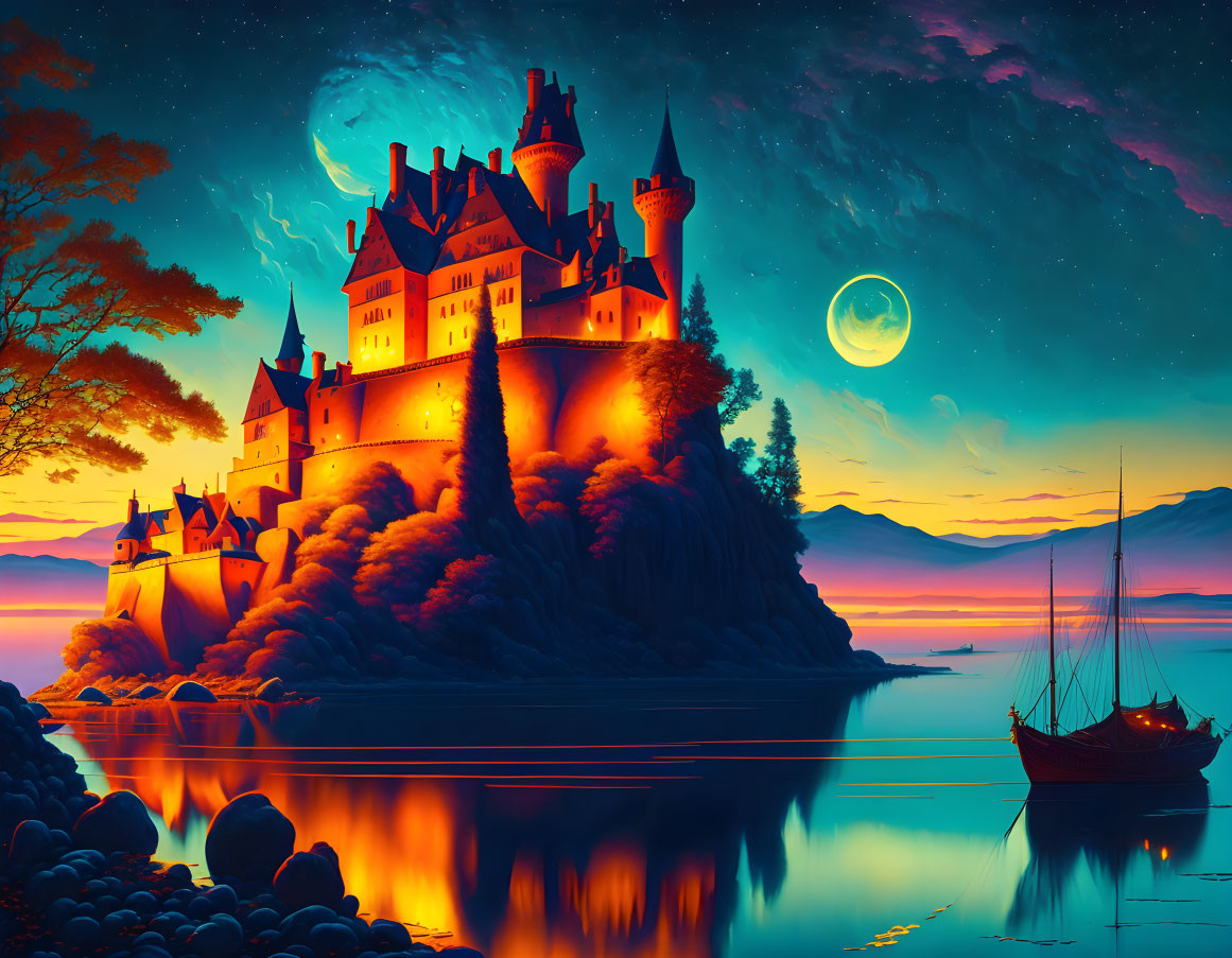 Castle by night 