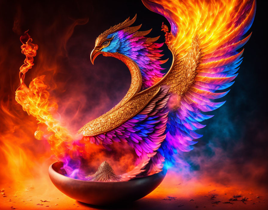 phoenix rising from the ashes