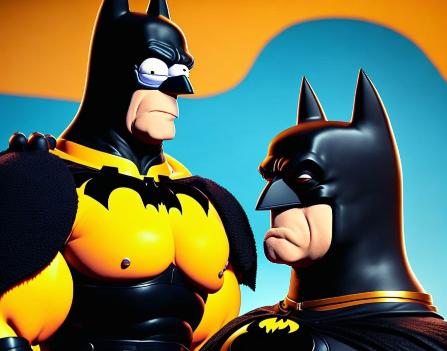 Comparison of Two Stylized Animated Batman Versions