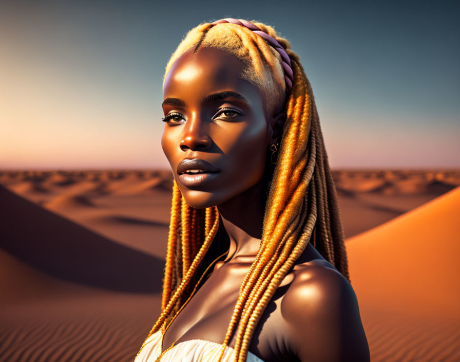 Blonde African woman