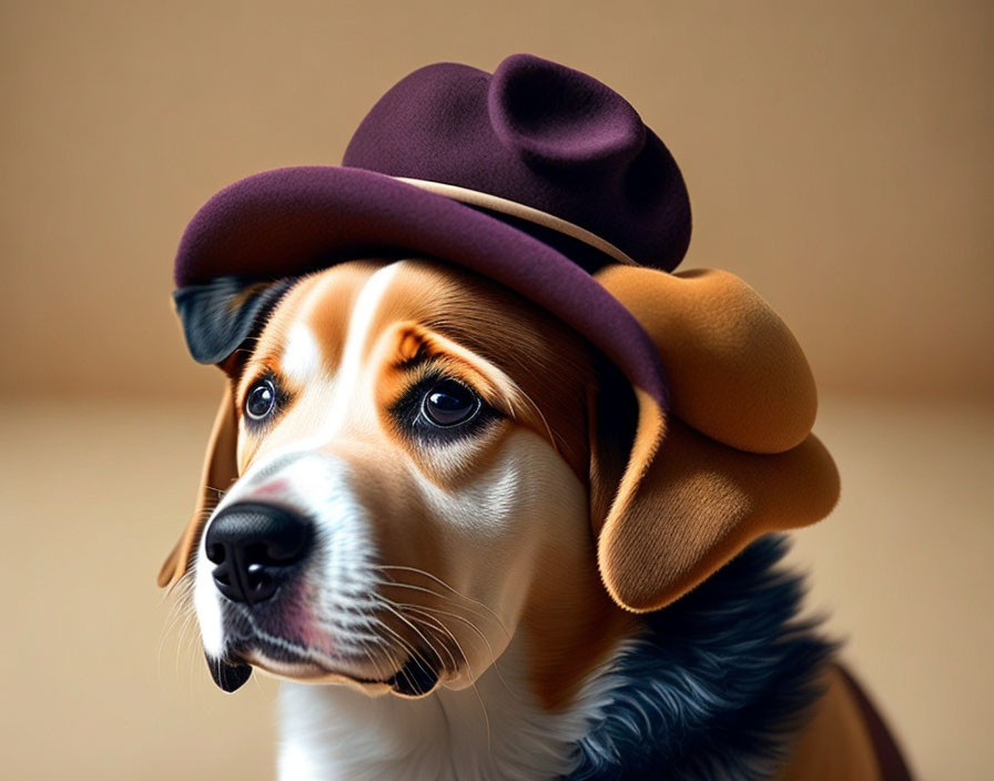 Cute puppy in a hat