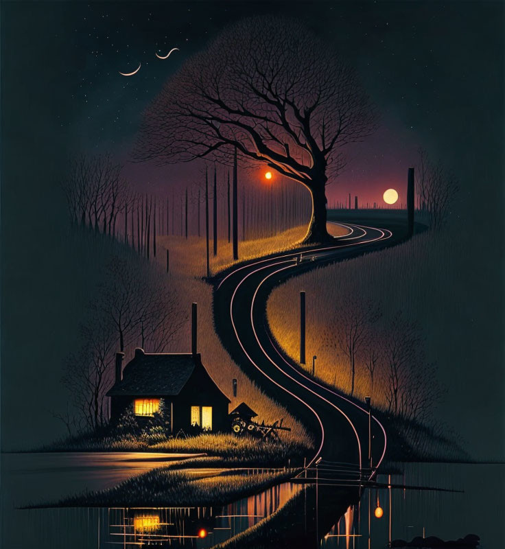 night road