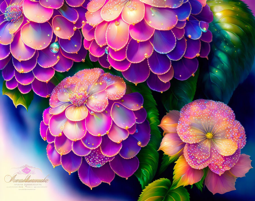 Hydrangea colorful