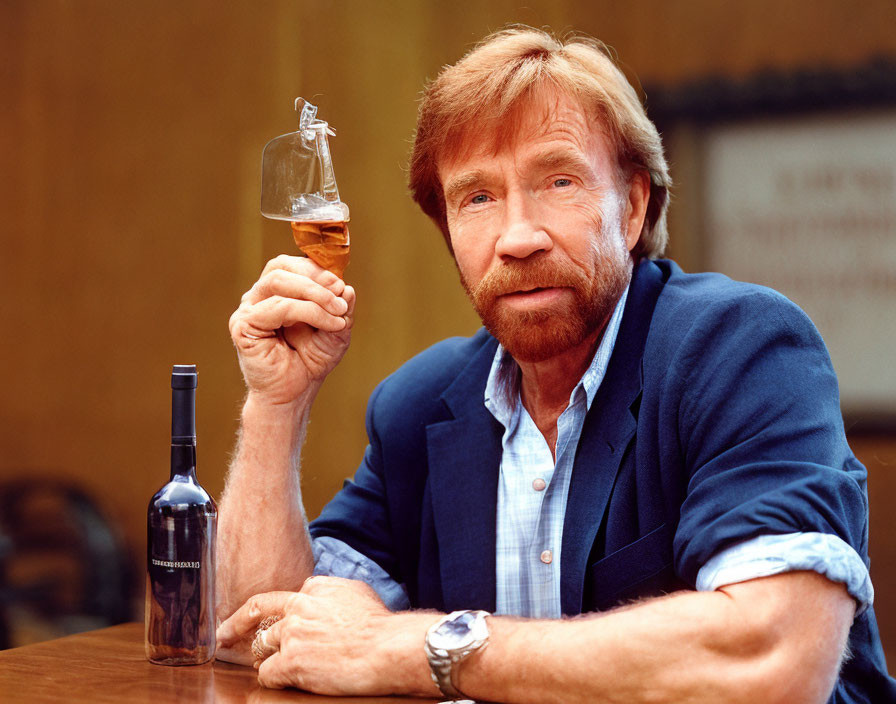 Chuck Norris with my vodka brand