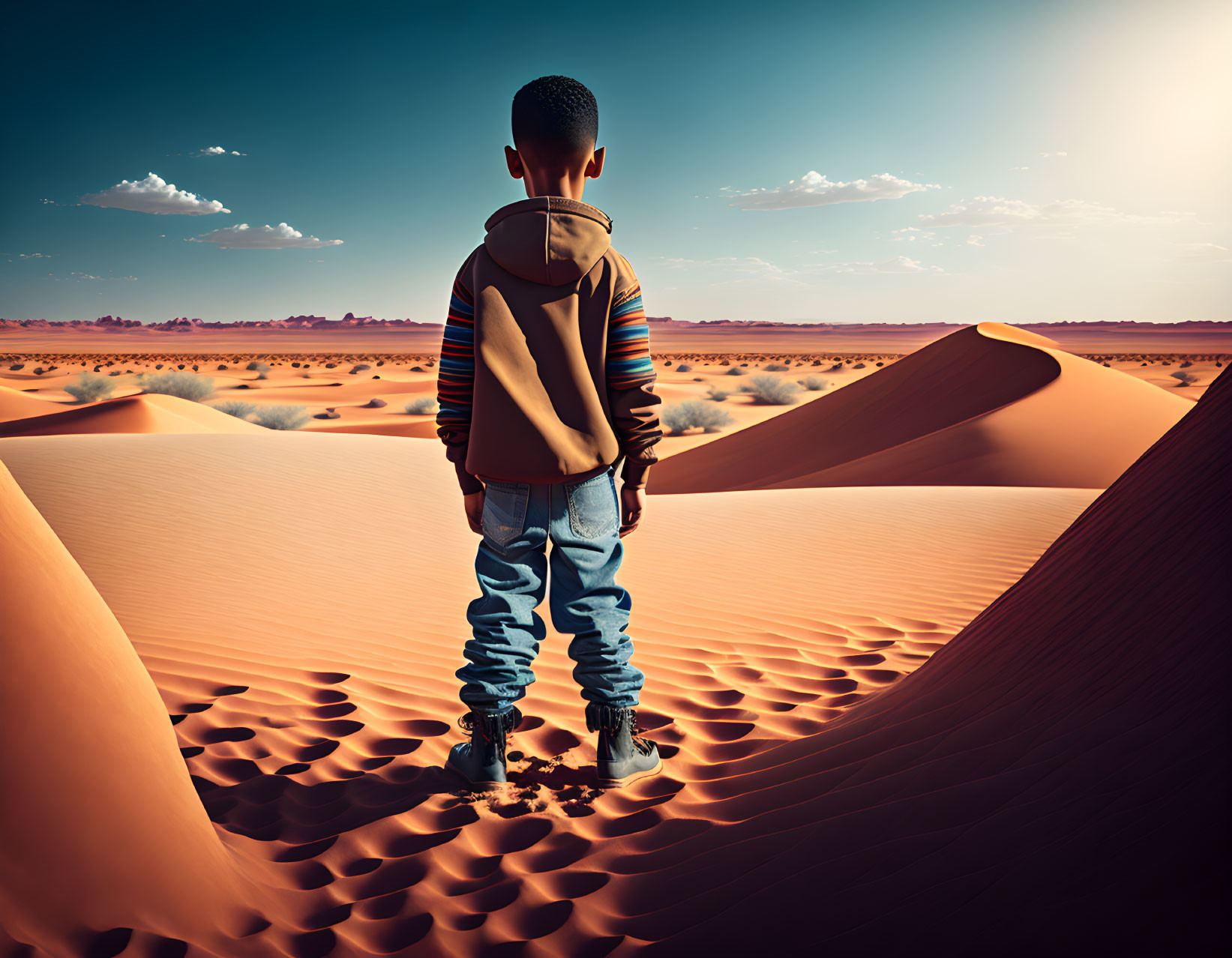 A Boy in Desert 