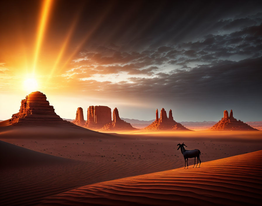 Azazel goat abandoned in the desert