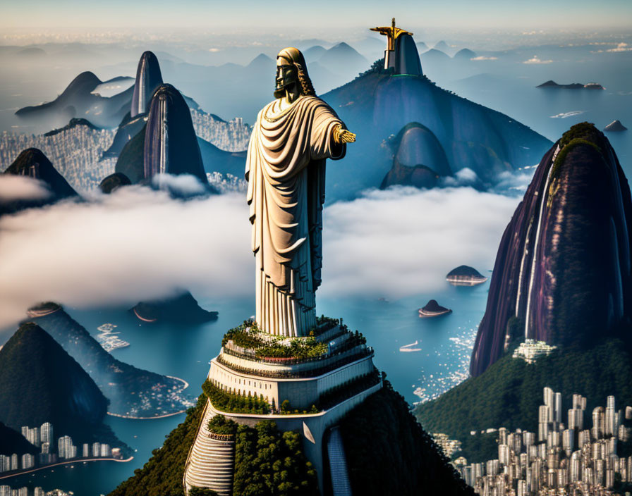 Christ the Redeemer signs to the left