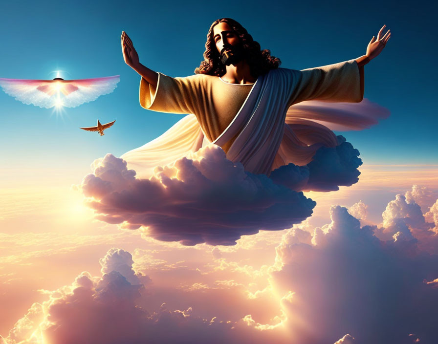 Jesus flying