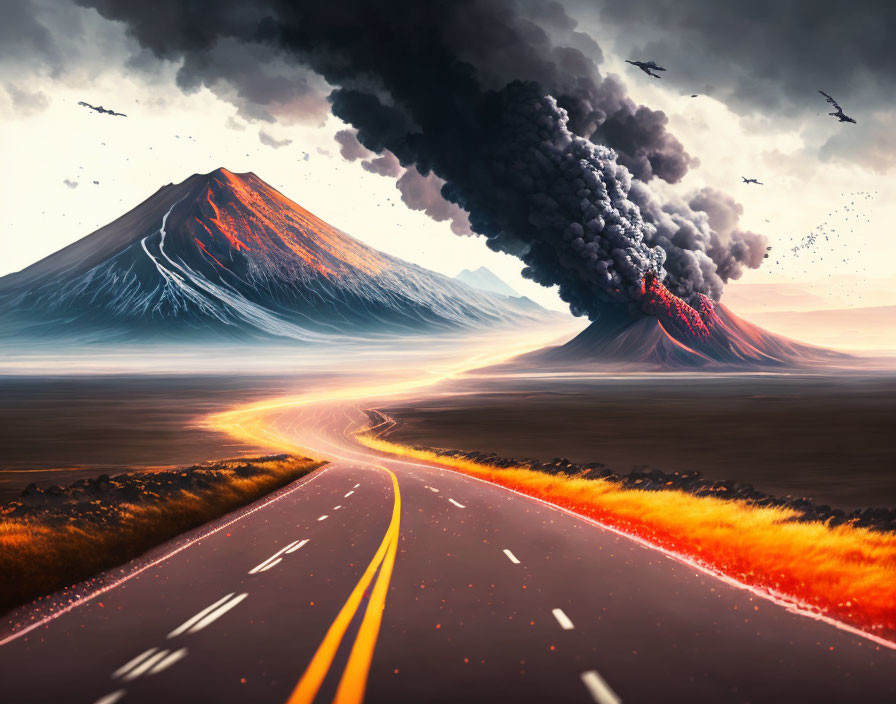 Highway to the volcano
