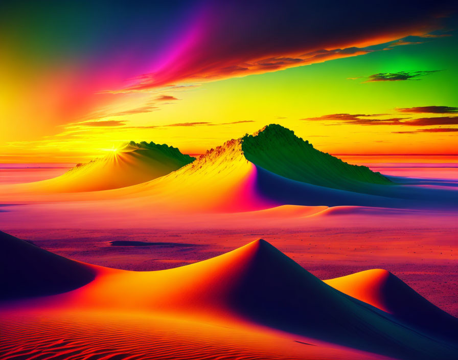 surreal desert sunset