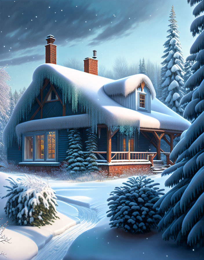 Cozy winter house