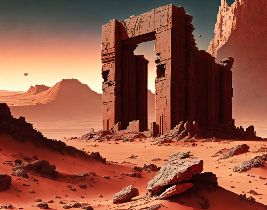 The ruins on Mars