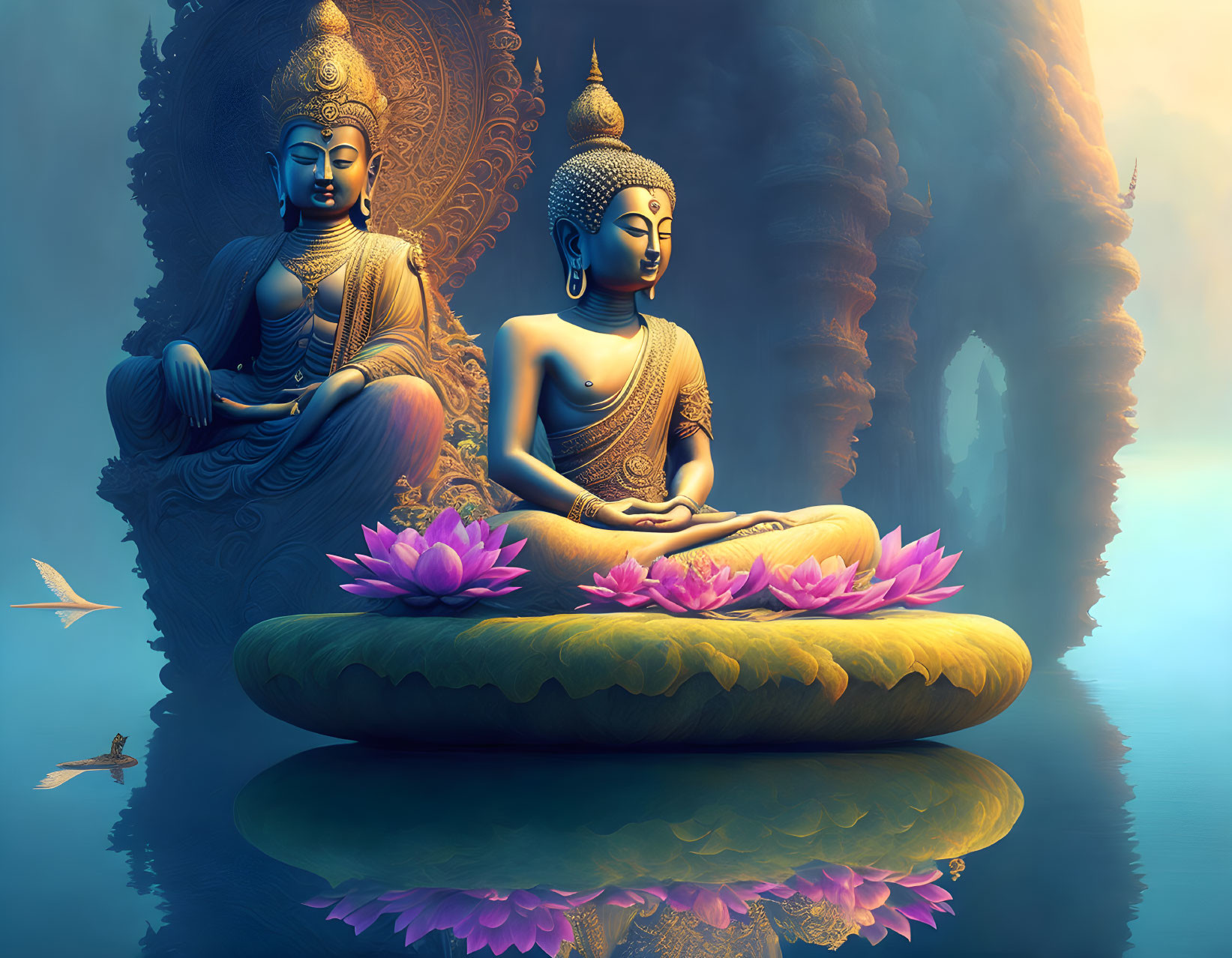 Buddha on Lotus Throne