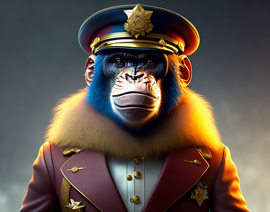 Dress this monkey up as the captain of his ship