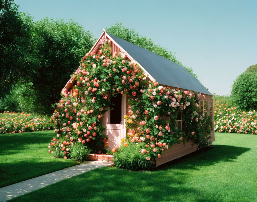 impressive and realistic flower house