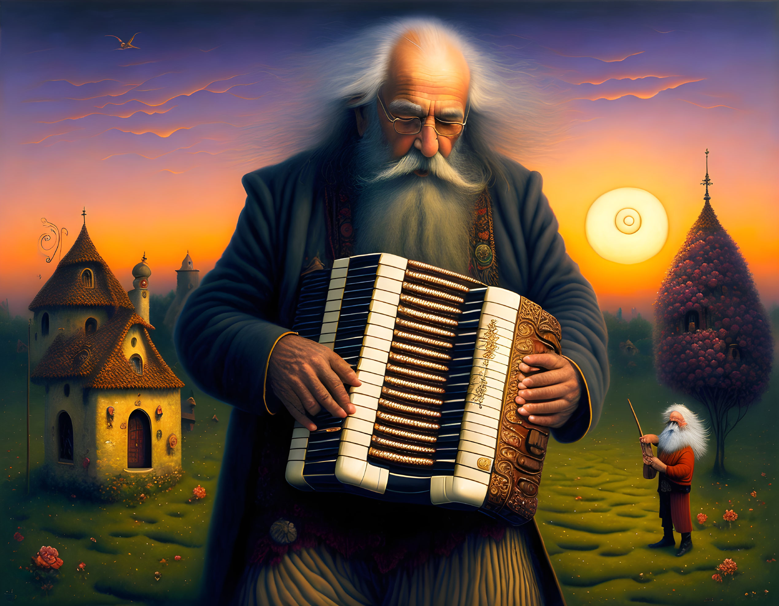 Old Man with Accordion