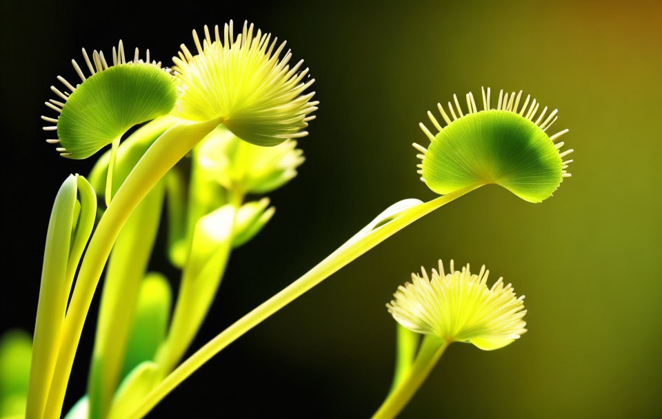 Detailed Close-Up of Venus Flytrap Plants Ready to Catch Prey