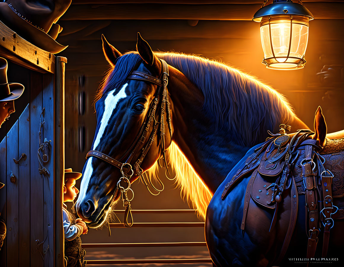 A horse in his stall