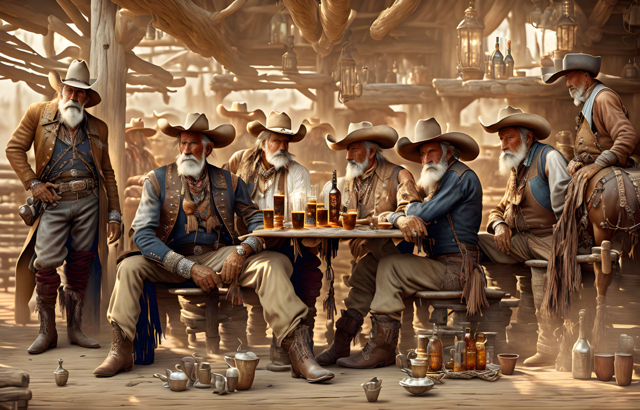 Boys at the saloon