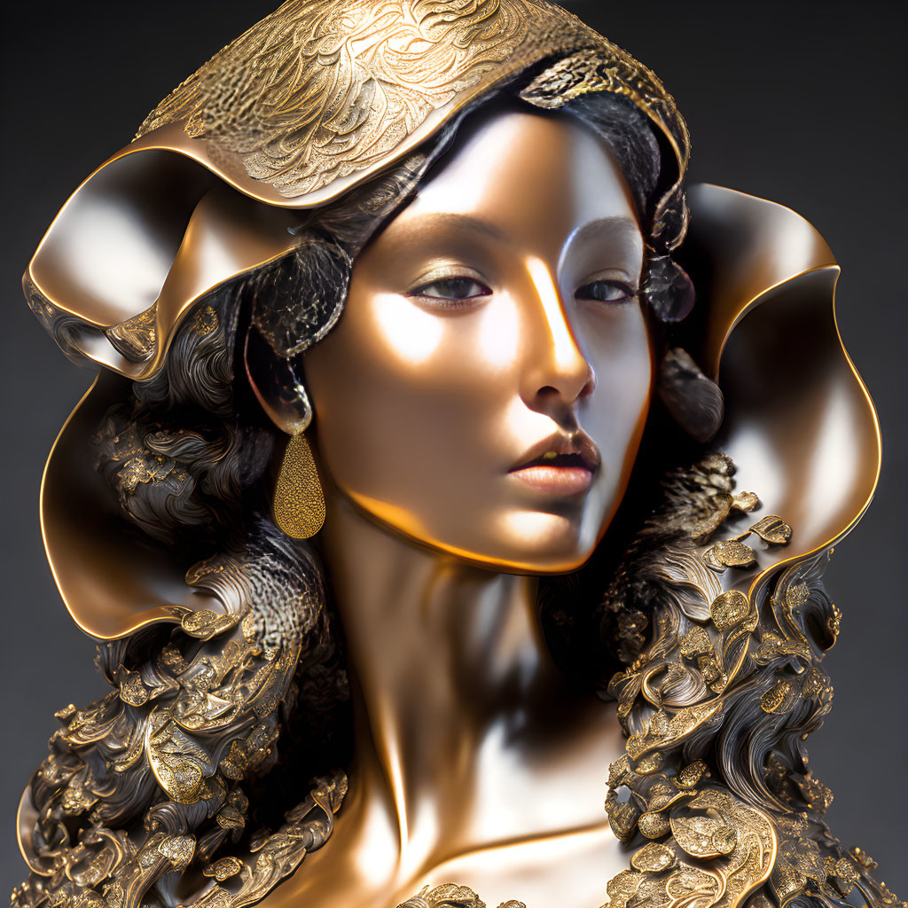Young lady in bronze
