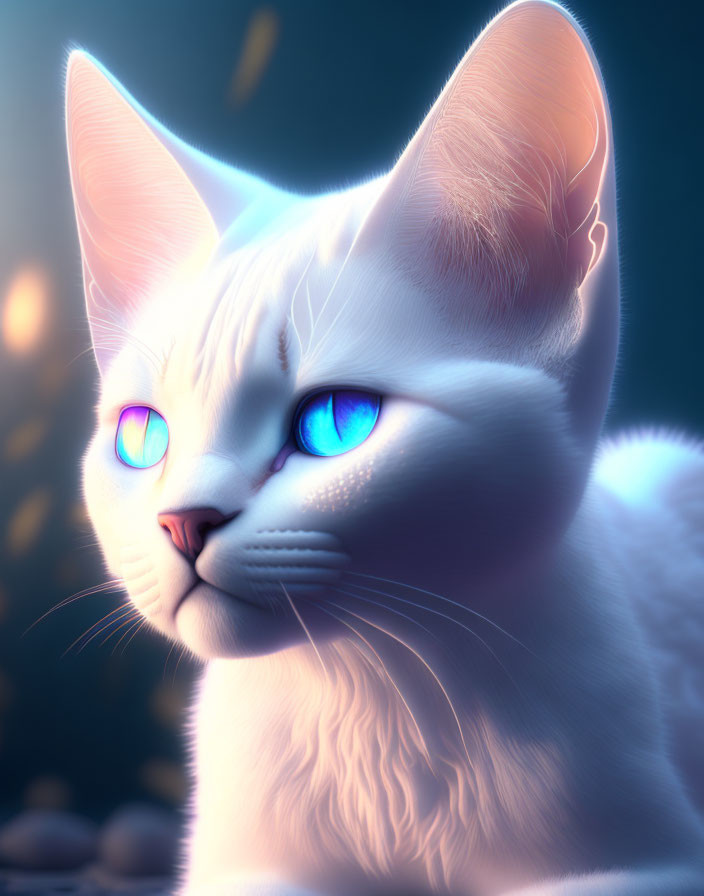 adorable white kitty