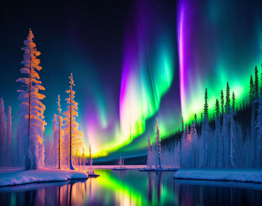 aurore boréale en Laponie 