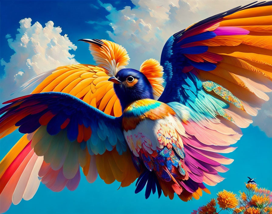 Oiseau multicolore 