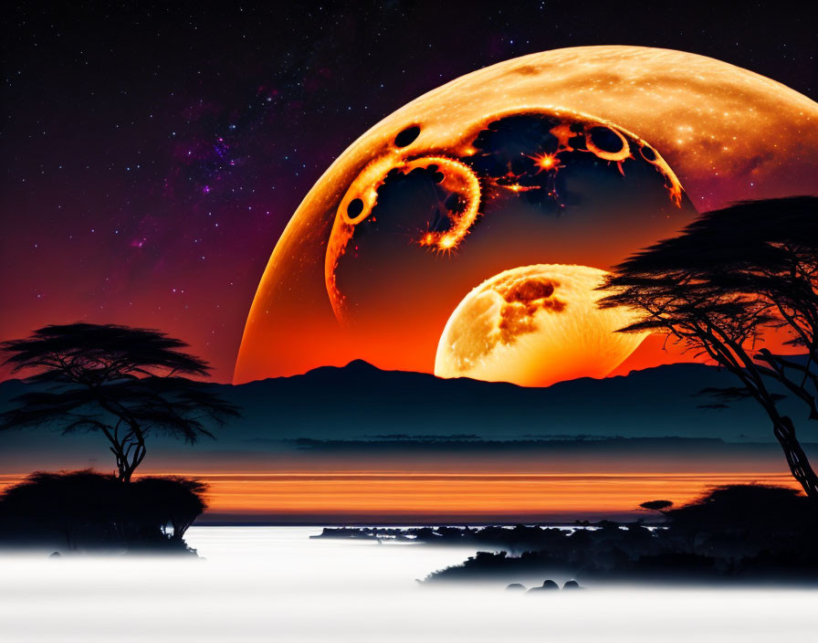 full moon night in kenya