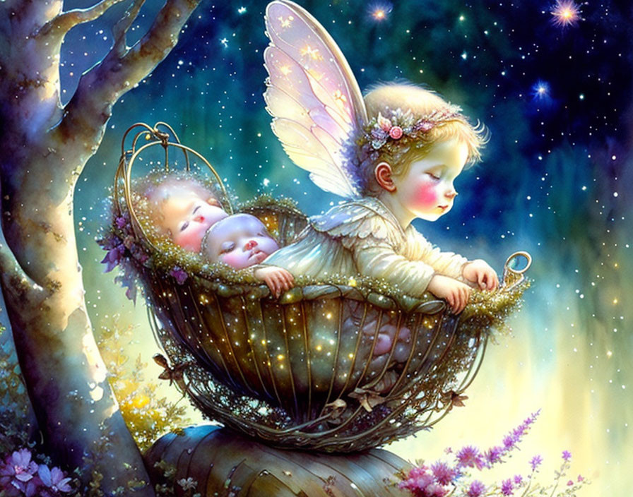 little fairy in her nest