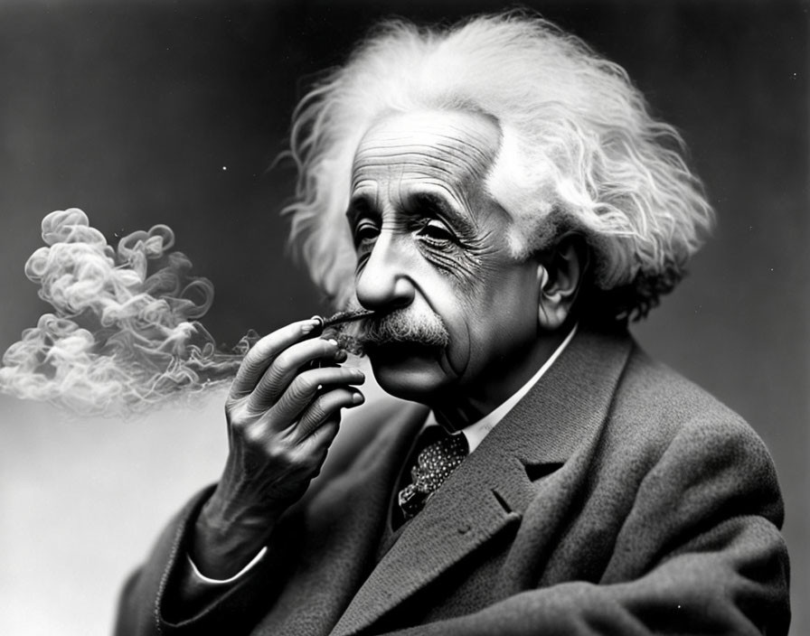 Einstein getting high