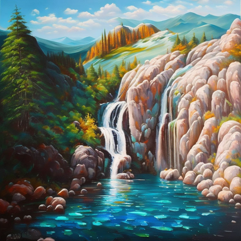 Old Painting - "Twin Peaks"